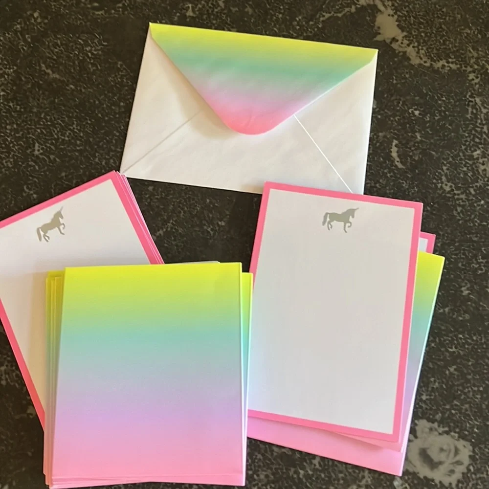 10 Flat Notecards with pockets & envelopes - Picture 1 of 4